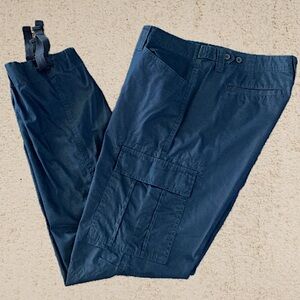 LAUREN Ralph Lauren Cargo Drawstring Pants Size 10 Navy Blue